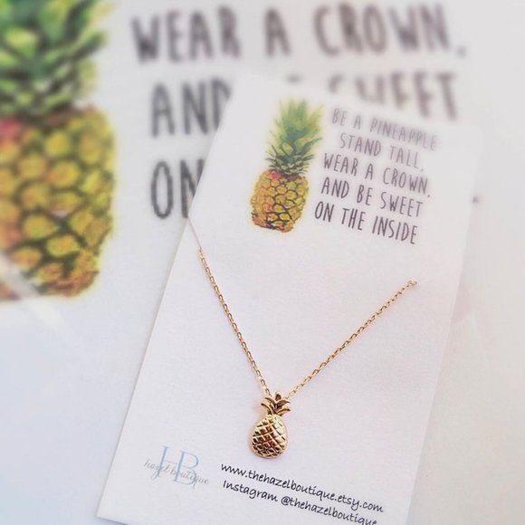 Pineapple Necklace Dainty Pineapple Necklace